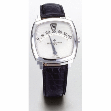 VACHERON CONSTANTIN - A white gold automatic cushion form jump hour wristwatch with retrograde minutes Saltarello, circa 1999, limited edition No.54/200