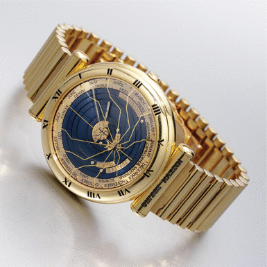 ULYSSE NARDIN - A fine gold automatic wristwatch with heliocentric planetarium Planetarium Copernicus, circa 2000, no.024, ref.801.22