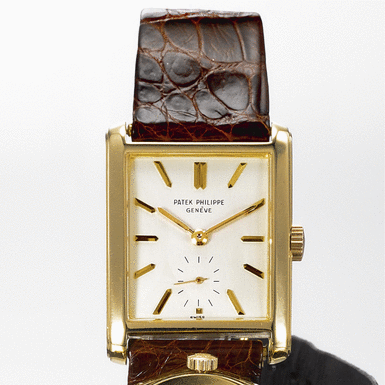 PATEK PHILIPPE - A Gold Rectangular Wristwatch 1952, Movement No. 959325, Case No. 675451, Ref. 2530/1J