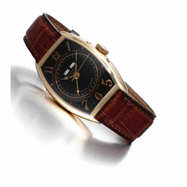 FRANCK MULLER - A pink gold tonneau form automatic triple calendar wristwatch Circa 1995 ref 5850MC master calendar No 144