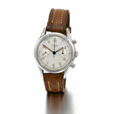 LONGINES - A stainless steel chronograph wristwatch circa 1950