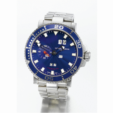 ULYSSE NARDIN - a stainless steel limited edition automatic perpetual calendar wristwatch Circa 2000 ref 333-77 marine perpetual No 160/500