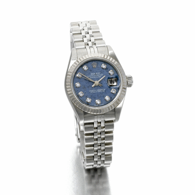 ROLEX - A lady's stainless steel and diamond set wristwatch with bracelet circa 2000 ref 79174 oyster perpetual datejust