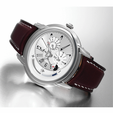 AUDEMARS PIGUET - A stainless steel limited edition automatic dual time zone wristwatch with date, day/night and power reserve indications Circa 2006 millenary Maserati 90th Anniversary No 463/900