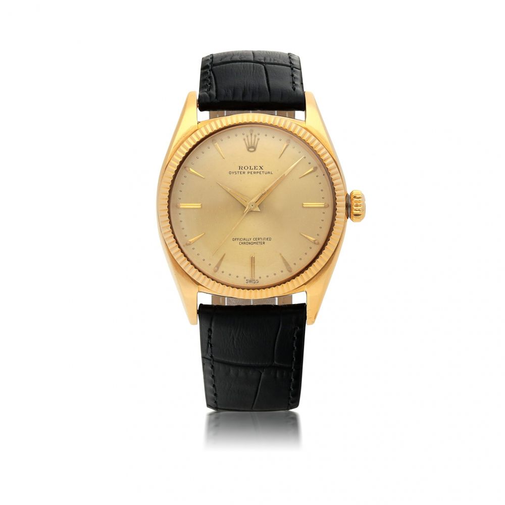 ROLEX | OYSTER PERPETUAL, REF 6599 YELLOW GOLD WRISTWATCH CIRCA 1958