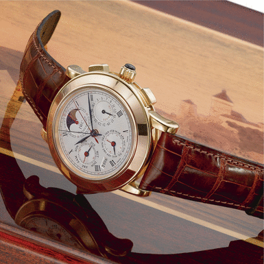 IWC - A VERY FINE AND RARE HEAVY PINK GOLD MINUTE REPEATING PERPETUAL CALENDAR SPLIT SECONDS CHRONOGRAPH TOURBILLON WRISTWATCH WITH MOON-PHASES AND REGISTERS 1999 IL DESTRIERO SCAFUSIA NO 76/125