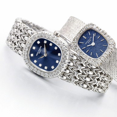 PATEK PHILIPPE - A LADY'S WHITE GOLD DIAMOND-SET CUSHION-FORM BRACELET WATCH 1999 REF 4914/2G ELLIPSE MVT 1653515 CASE 4081419