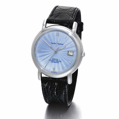 ULYSSE NARDIN - A WHITE GOLD AUTOMATIC CENTRE SECONDS WRISTWATCH WITH DATE CIRCA 1990 REF 110 22 SAN MARCO NO 29403