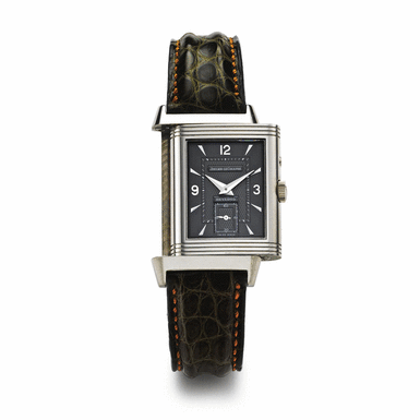 JAEGER-LECOULTRE - A WHITE GOLD DOUBLE DIALED DUAL TIME ZONE WRISTWATCH WITH 24-HOUR INDICATION CIRCA 2000 REF 270354 REVERSO NO 1900292