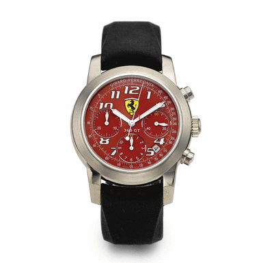 GIRARD-PERREGAUX - A LIMITED EDITION WHITE GOLD AUTOMATIC CHRONOGRAPH WRISTWATCH WITH REGISTERS AND DATE CIRCA 2004 REF 8028 FERRARI 360GT NO 30/50