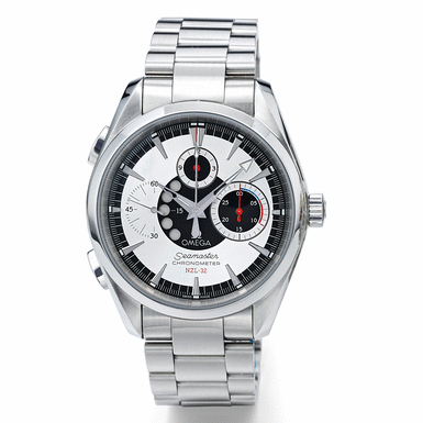 OMEGA - AN OVERSIZED STAINLESS STEEL AUTOMATIC CHRONOGRAPH WRISTWATCH WITH REGATTA COUNT-DOWN CIRCA 2007 SEAMASTER AQUA TERRA NZL-32
