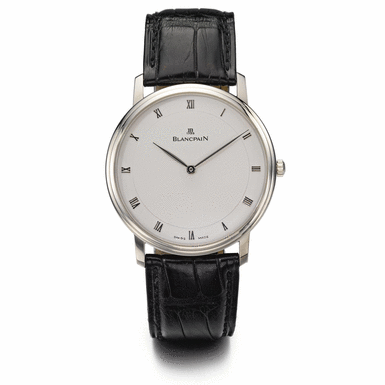 Various Properties - BLANCPAIN - An 18K WHITE GOLD LARGE AUTOMATIC WRISTWATCH CIRCA 2000 VILLERET NO 34