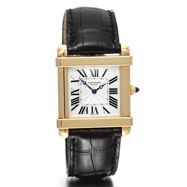 CARTIER - A FINE 18K PINK GOLD WRISTWATCH CIRCA 2005 TANK CHINOISE NO 97