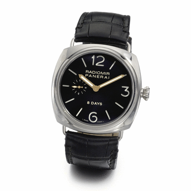 PANERAI - A LARGE STAINLESS STEEL CUSHION WRISTWATCH WITH 8-DAY POWER RESERVE CIRCA 2006 PAM 190 RADIOMIR 8 DAYS NO 269/500