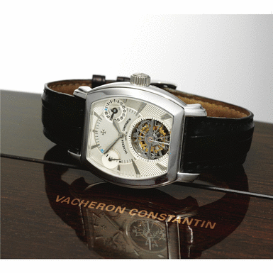 VACHERON CONSTANTIN - A RARE PLATINUM TOURBILLON TONNEAU WRISTWATCH WITH DATE AND POWER RESERVE INDICATION CIRCA 2005 MALTE TOURBILLON TONNEAU