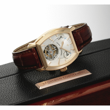 VACHERON CONSTANTIN - A FINE 18K PINK GOLD TOURBILLON TONNEAU WRISTWATCH WITH DATE AND POWER RESERVE INDICATION CIRCA 2005 MALTE TOURBILLON TONNEAU