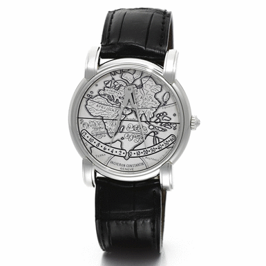 VACHERON CONSTANTIN - A FINE AND RARE PLATINUM DOUBLE RETROGRADE WRISTWATCH CIRCA 1998 MERCATOR REF 43050