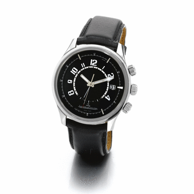 JAEGER-LECOULTRE - A STAINLESS STEEL AUTOMATIC CENTRE SECONDS WRISTWATCH WITH ALARM CIRCA 2005 ASTON MARTIN SPECIAL EDITION