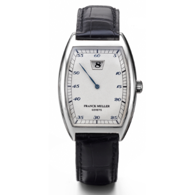 FRANCK MULLER - A WHITE GOLD TONNEAU-FORM JUMP HOUR WRISTWATCH CIRCA 1997 REF 2852 HS NO 01