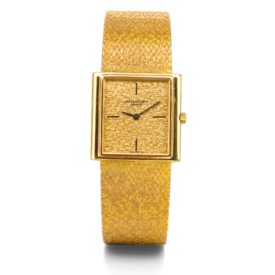 PATEK PHILIPPE - A YELLOW GOLD RECTANGULAR BRACELET WATCH CIRCA 1983 REF 3671/1 MVT1367839 CASE 2798600