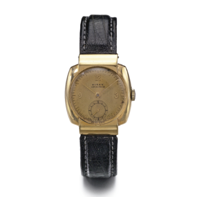 ROLEX - AN 18K YELLOW GOLD CUSHION-FORM WRISTWATCH 1927 REF 2546