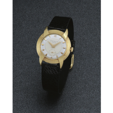 PATEK PHILIPPE - A RARE 18K YELLOW GOLD WRISTWATCH WITH UNUSUAL LUGS 1954 REF 2549 MVT 741917 CASE 683035