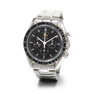 OMEGA - A LIMITED EDITION STAINLESS STEEL CHRONOGRAPH WRISTWATCH WITH BRACELET CIRCA 2007 SPEEDMASTER 1957 50TH ANNIVERSARY NO 0039/5957