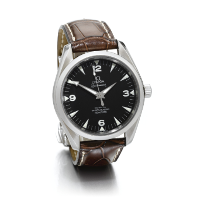 OMEGA - A STAINLESS STEEL AUTOMATIC CENTRE SECONDS WRISTWATCH CIRCA 2005 RAILMASTER CO-AXIAL CHRONOMETER