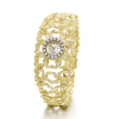 OMEGA - A LADY'S 18K YELLOW GOLD BRACELET WATCH CIRCA 1960