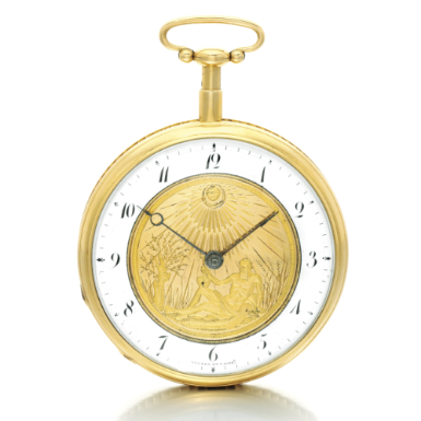 MEURON ET COMP - A YELLOW GOLD OPEN-FACED QUARTER REPEATING WATCH CIRCA 1820