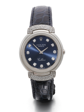 ROLEX - AN 18K WHITE GOLD AND DIAMOND-SET WRISTWATCH CIRCA 1998 REF 6682 CELLINI