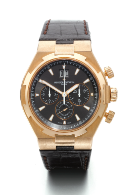 VACHERON CONSTANTIN - AN 18K PINK GOLD AUTOMATIC CHRONOGRAPH WRISTWATCH WITH REGISTERS AND DATE CIRCA 2005 OVERSEAS