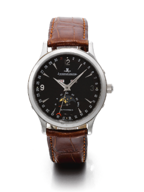 JAEGER-LECOULTRE - A STAINLESS STEEL AUTOMATIC TRIPLE CALENDAR WRISTWATCH WITH MOON-PHASES CIRCA 2005 MASTER CONTROL