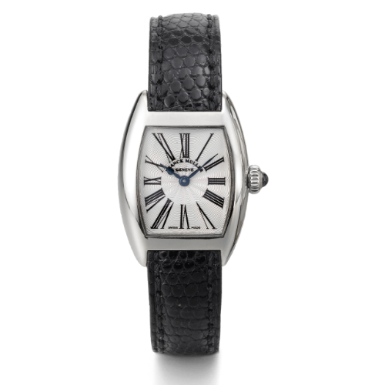 FRANCK MULLER - A LADY'S WHITE GOLD TONNEAU-FORM WRISTWATCH CIRCA 2000 REF 2500 MC NO 107