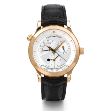 JAEGER-LECOULTRE - A PINK GOLD AUTOMATIC DUAL TIME CENTER SECONDS WRISTWATCH WITH WORLD TIME, DATE AND POWER RESERVE INDICATION CIRCA 1995 MASTER GEOGRAPHIQUE