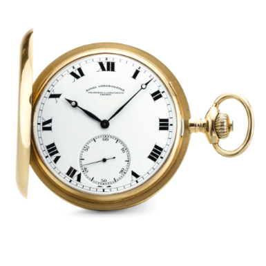 VACHERON & CONSTANTIN - A YELLOW GOLD CHRONOMETER HUNTING-CASED KEYLESS LEVER WATCH CIRCA 1910 ROYAL CHRONOMETER MVT 381541 CASE 214663