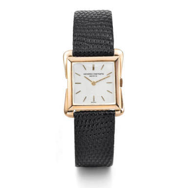 VACHERON CONSTANTIN - A PINK GOLD SQUARE WRISTWATCH CIRCA 1956 REF 4963