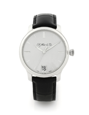 H. MOSER & CIE - A LARGE 18K WHITE GOLD CENTRE SECONDS WRISTWATCH WITH DATE AND 7 DAYS POWER RESERVE CIRCA 2008 MONARD DATE