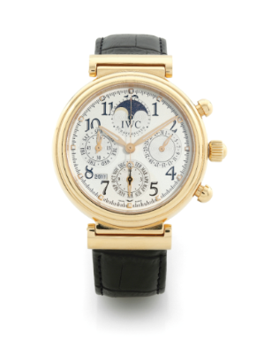 INTERNATIONAL WATCH CO. - AN 18K YELLOW GOLD AUTOMATIC PERPETUAL CALENDAR CHRONOGRAPH WRISTWATCH WITH MOON-PHASES, DIGITAL YEAR DISPLAY AND REGISTERS CIRCA 2006 DA VINCI