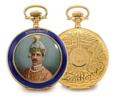 Various Owners - MARCKS & CO. L.D. BOMBAY & POONA - AN UNUSUAL 18K GOLD AND ENAMEL HUNTER CASED WATCH MADE FOR THE INDIAN MARKET