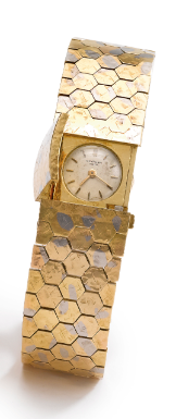 PATEK PHILIPPE - AN UNUSUAL 18K MULTICOLORED GOLD CONCEALED DIAL BRACELET WATCH 1963 REF 3292/2 MVT 983201 CASE 2617686