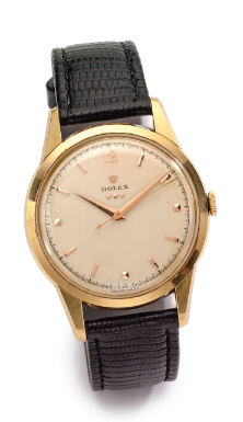 ROLEX - AN 18K YELLOW GOLD SWEEP SECONDS WRISTWATCH CIRCA 1955 REF 9004
