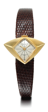 PATEK PHILIPPE - A LADY'S 18K YELLOW GOLD RARE ASYMMETRICAL WRISTWATCH, RETAILED BY SERPICO Y LAINO, CARACAS 1962 REF 3270 MVT 982738 CASE 2612463