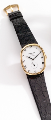 Various Owners - PATEK PHILIPPE - AN 18K YELLOW GOLD OVAL WRISWATCH, RETAILED BY TIFFANY & CO. 1988 REF 3948 ELLIPSE MVT 1815625 CASE 2858665