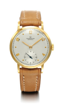 OMEGA - AN 18K YELLOW GOLD WRISTWATCH CIRCA 1950 'OMEGA CHRONOMETRE