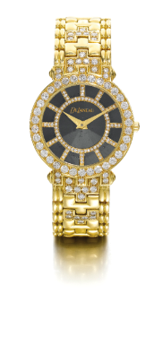 DELANEAU - AN 18K YELLOW GOLD AND DIAMOND-SET BRACELET WATCH CIRCA 1995