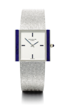 PATEK PHILIPPE - AN 18K WHITE GOLD SQUARE BRACELET WATCH 1976 REF 3578/1 MVT 1362205 CASE 2765083