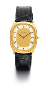 PATEK PHILIPPE - AN 18K YELLOW GOLD OVAL AUTOMATIC WRISTWATCH 1981 REF 3771 ELLIPSE MVT 1193502 CASE 559278 ELLIPSE