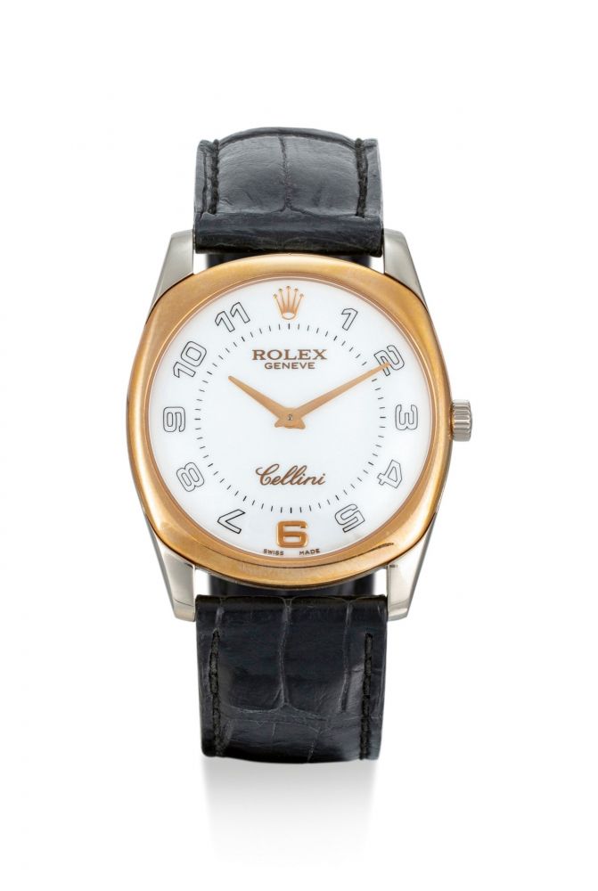 ROLEX | CELLINI, REFERENCE 4233, A TWO COLOUR GOLD WRISTWATCH WITH UNUSUAL DIAL, CIRCA 1999