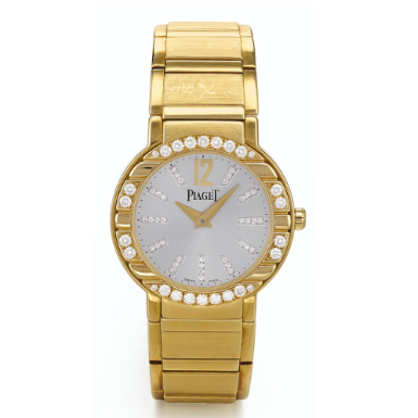 PIAGET - A LADY'S YELLOW GOLD AND DIAMOND-SET BRACELET WATCH CIRCA 2000